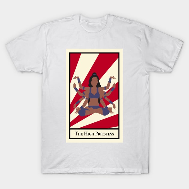 The High Priestess - The Circus Tarot T-Shirt by Jakmalone